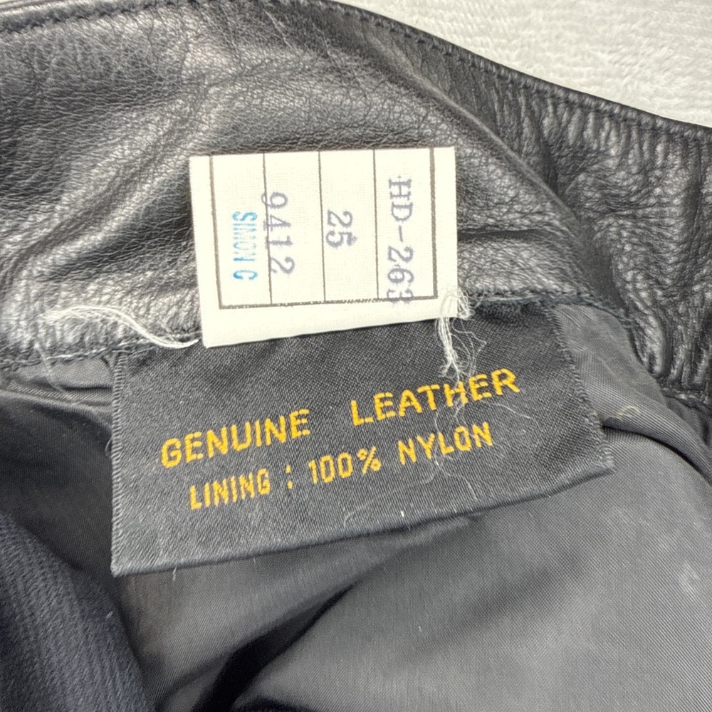 Harley-Davidson Women's Leather Moto Pants Size 10 Black Genuine HD Vintage - Picture 11 of 15